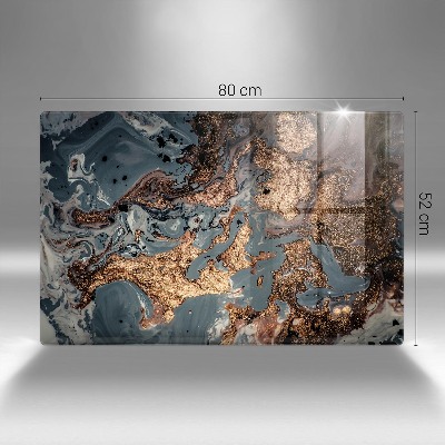 Grafkaars onderzetter rectangular Gouden rotsstructuur