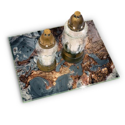 Grafkaars onderzetter rectangular Gouden rotsstructuur