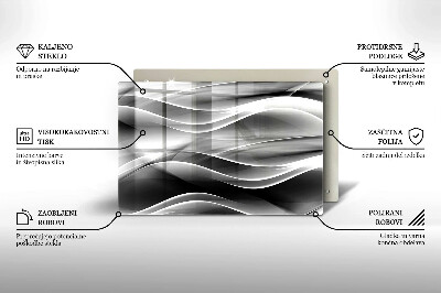 Grafkaars onderzetter rectangular Abstractie zachte lijnen