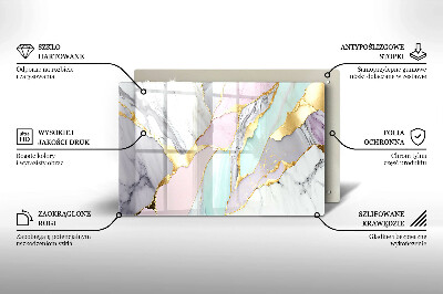 Grafkaars onderzetter rectangular Pastelmarmer