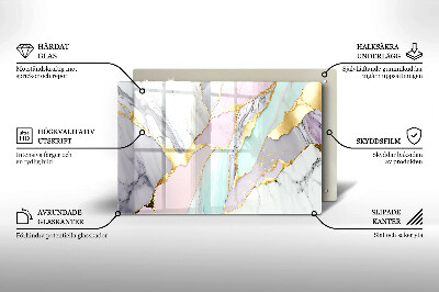 Grafkaars onderzetter rectangular Pastelmarmer