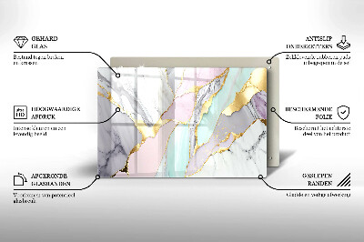 Grafkaars onderzetter rectangular Pastelmarmer