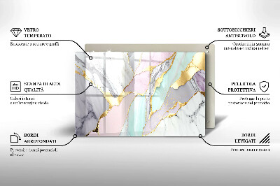 Grafkaars onderzetter rectangular Pastelmarmer