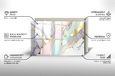 Grafkaars onderzetter rectangular Pastelmarmer