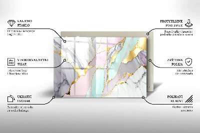 Grafkaars onderzetter rectangular Pastelmarmer
