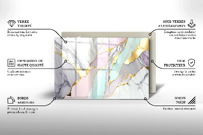 Grafkaars onderzetter rectangular Pastelmarmer