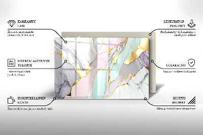 Grafkaars onderzetter rectangular Pastelmarmer