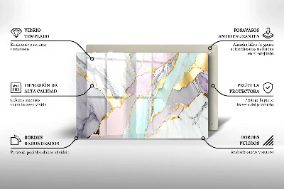 Grafkaars onderzetter rectangular Pastelmarmer