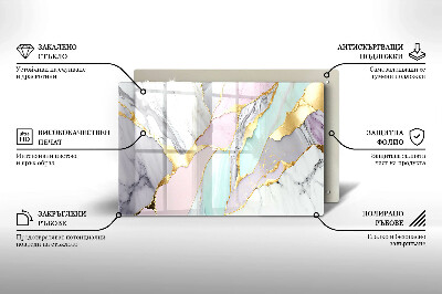 Grafkaars onderzetter rectangular Pastelmarmer