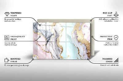 Grafkaars onderzetter rectangular Pastelmarmer