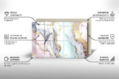 Grafkaars onderzetter rectangular Pastelmarmer
