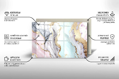 Grafkaars onderzetter rectangular Pastelmarmer