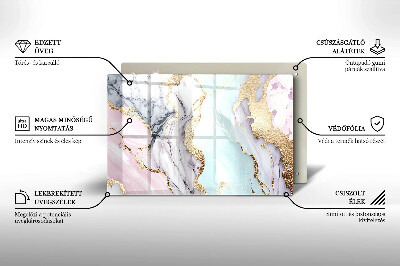 Grafkaars onderzetter rectangular Pastelmarmer