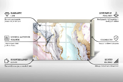 Grafkaars onderzetter rectangular Pastelmarmer