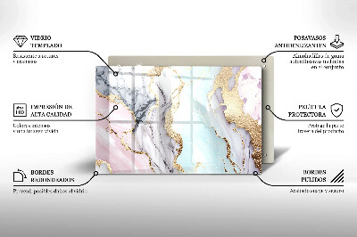 Grafkaars onderzetter rectangular Pastelmarmer