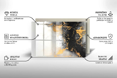 Grafkaars onderzetter rectangular Abstractie met goud