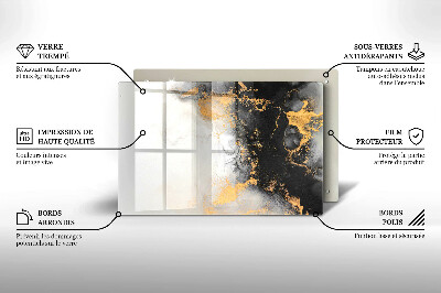 Grafkaars onderzetter rectangular Abstractie met goud