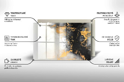 Grafkaars onderzetter rectangular Abstractie met goud