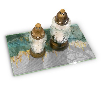 Grafkaars onderzetter rectangular Abstractie met goud