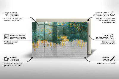 Grafkaars onderzetter rectangular Abstractie met goud