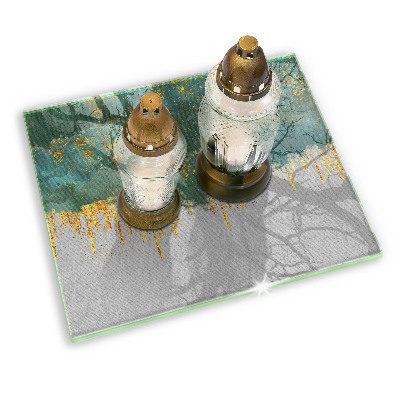 Grafkaars onderzetter rectangular Abstractie met goud