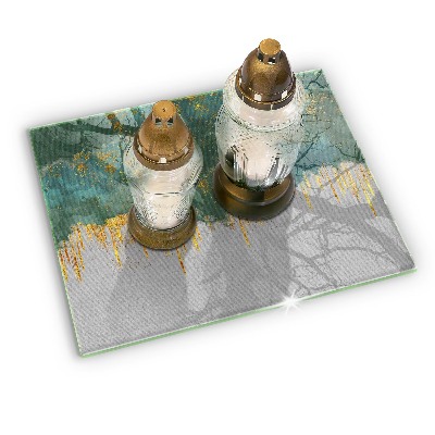 Grafkaars onderzetter rectangular Abstractie met goud