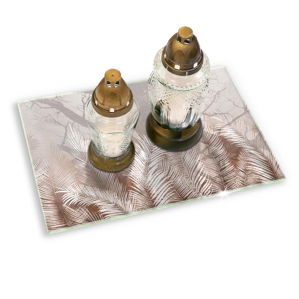 Grafkaars onderzetter rectangular Boho bladvegetatie