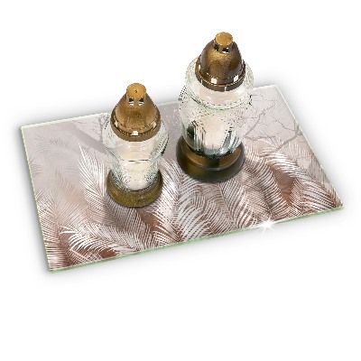 Grafkaars onderzetter rectangular Boho bladvegetatie