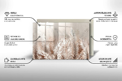 Grafkaars onderzetter rectangular Boho bladvegetatie