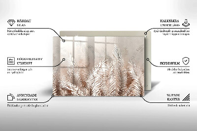 Grafkaars onderzetter rectangular Boho bladvegetatie