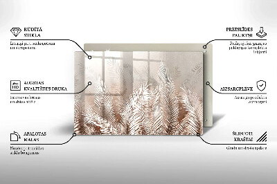 Grafkaars onderzetter rectangular Boho bladvegetatie