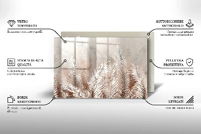 Grafkaars onderzetter rectangular Boho bladvegetatie