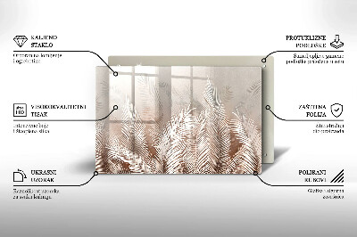 Grafkaars onderzetter rectangular Boho bladvegetatie