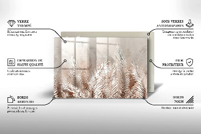 Grafkaars onderzetter rectangular Boho bladvegetatie