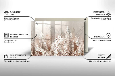 Grafkaars onderzetter rectangular Boho bladvegetatie