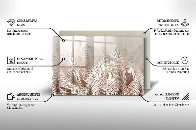 Grafkaars onderzetter rectangular Boho bladvegetatie