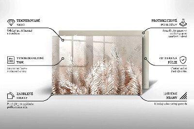 Grafkaars onderzetter rectangular Boho bladvegetatie