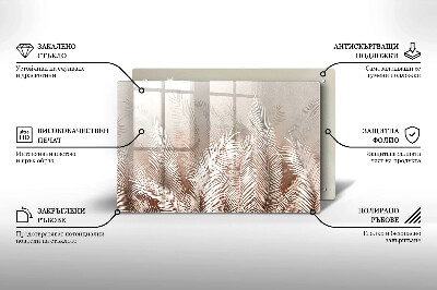 Grafkaars onderzetter rectangular Boho bladvegetatie