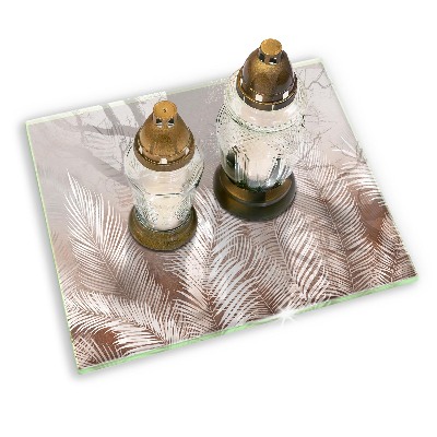 Grafkaars onderzetter rectangular Boho bladvegetatie