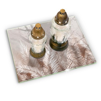 Grafkaars onderzetter rectangular Boho bladvegetatie