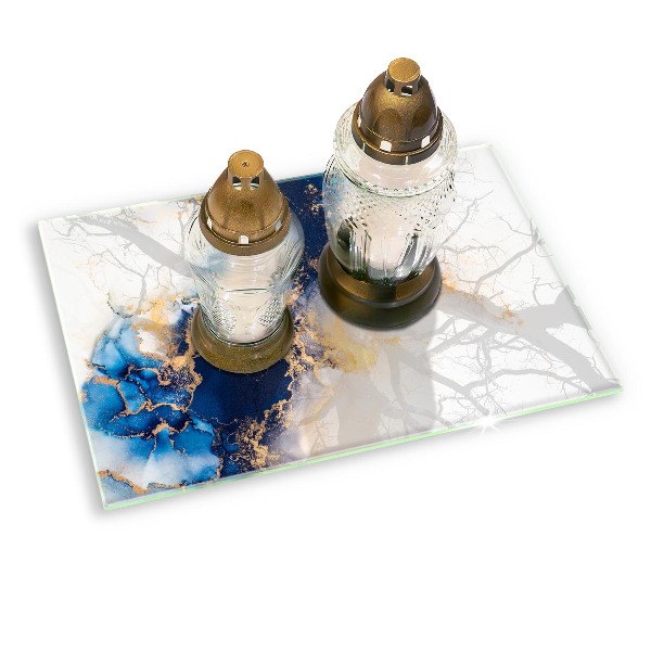 Grafkaars onderzetter rectangular Abstractie met blauw