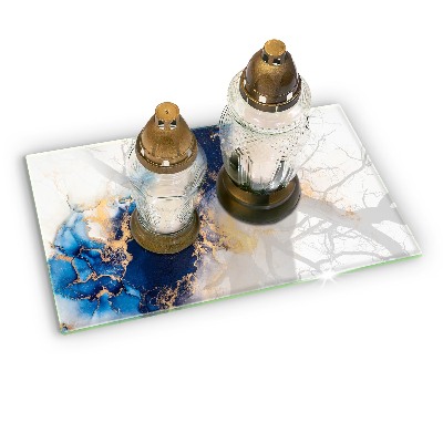 Grafkaars onderzetter rectangular Abstractie met blauw