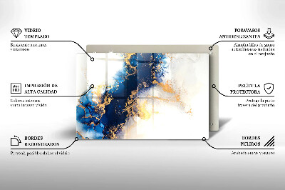 Grafkaars onderzetter rectangular Abstractie met blauw