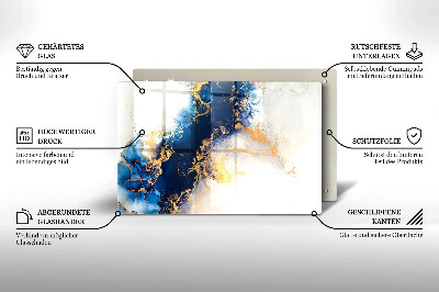 Grafkaars onderzetter rectangular Abstractie met blauw