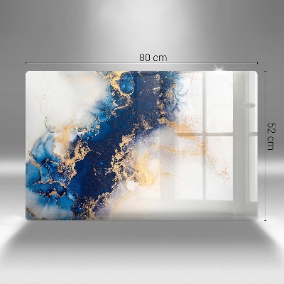 Grafkaars onderzetter rectangular Abstractie met blauw