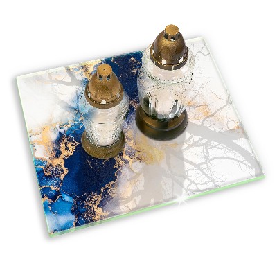 Grafkaars onderzetter rectangular Abstractie met blauw