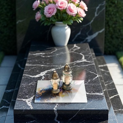 Grafkaars onderzetter rectangular Abstractie met blauw