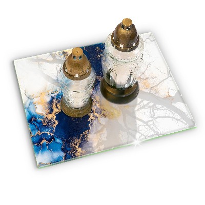 Grafkaars onderzetter rectangular Abstractie met blauw