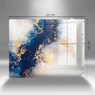 Grafkaars onderzetter rectangular Abstractie met blauw