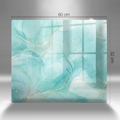 Grafkaars onderzetter rectangular Blauw en goud abstractie